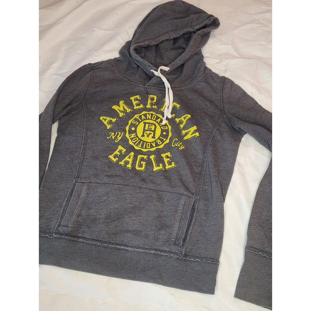 AMERICAN EAGLE HOODIE – GRAY ATHL TRADITION NYC CLUB EMBLEM – SIZE SMALL...#M
